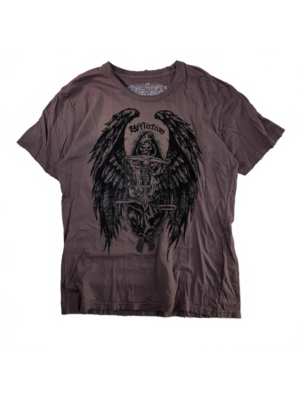 Y2K Affliction Grim Reaper Graphic T Shirt XL